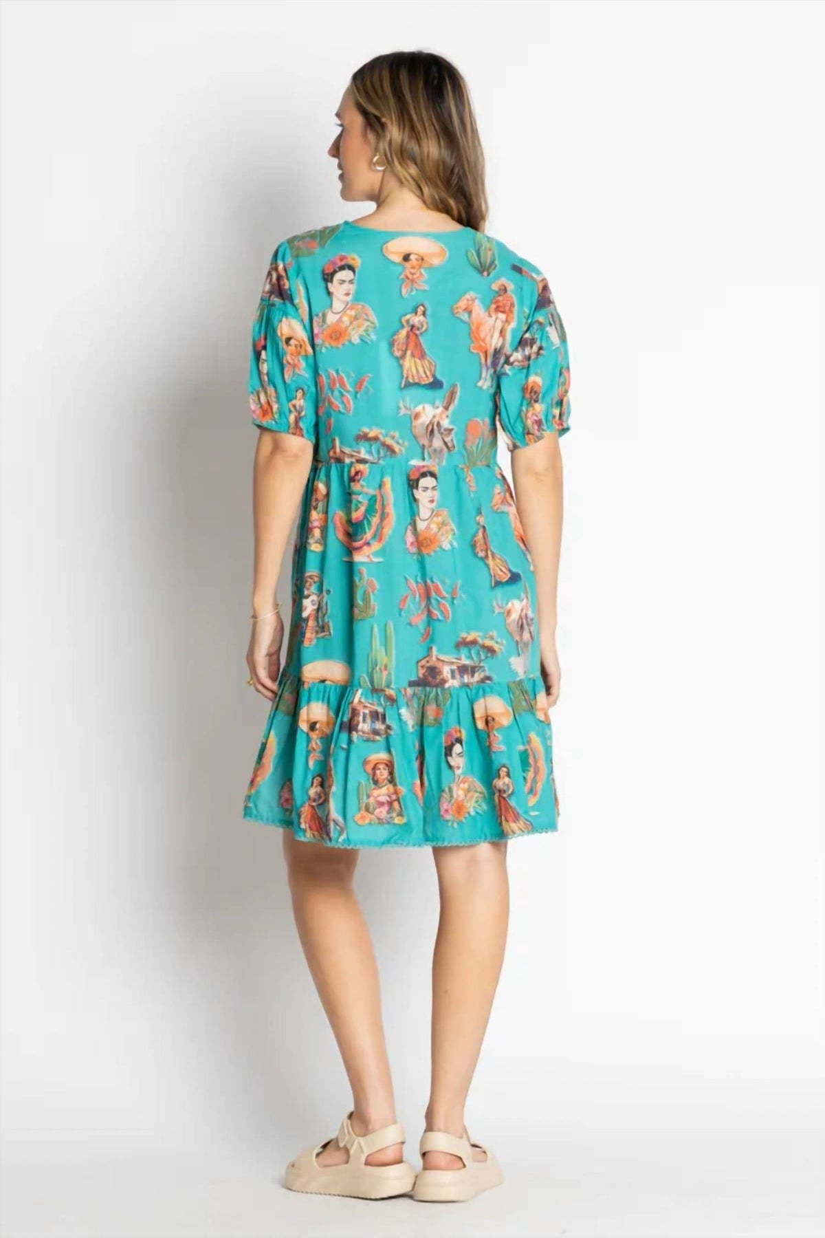 Freida Arriba V-neck Mini Dress