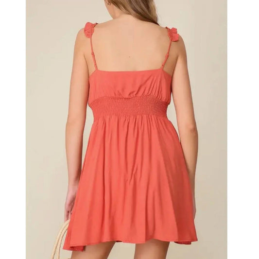 Eyelet Ruffle Cami Dress