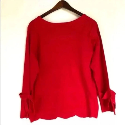 Women's Scalloped Sweater