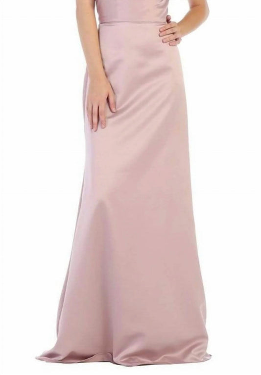 Halter Neck Strappy Back Satin A-line Gown