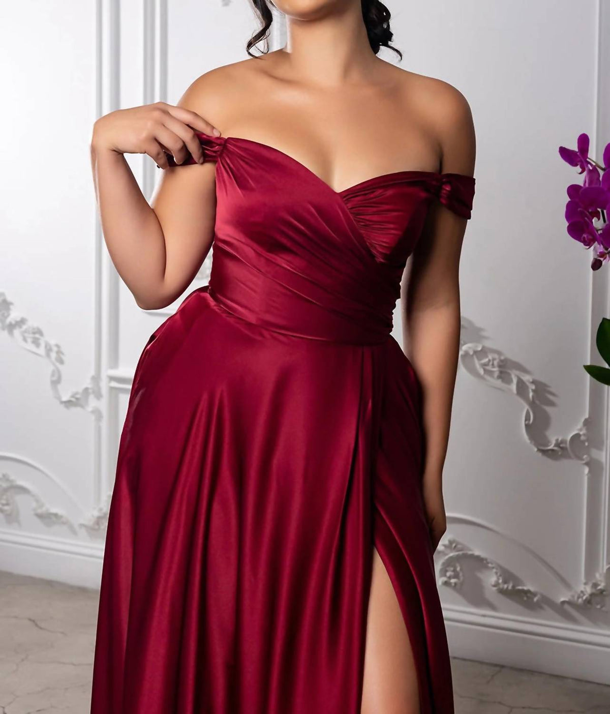 Off Shoulder Pocket Gown