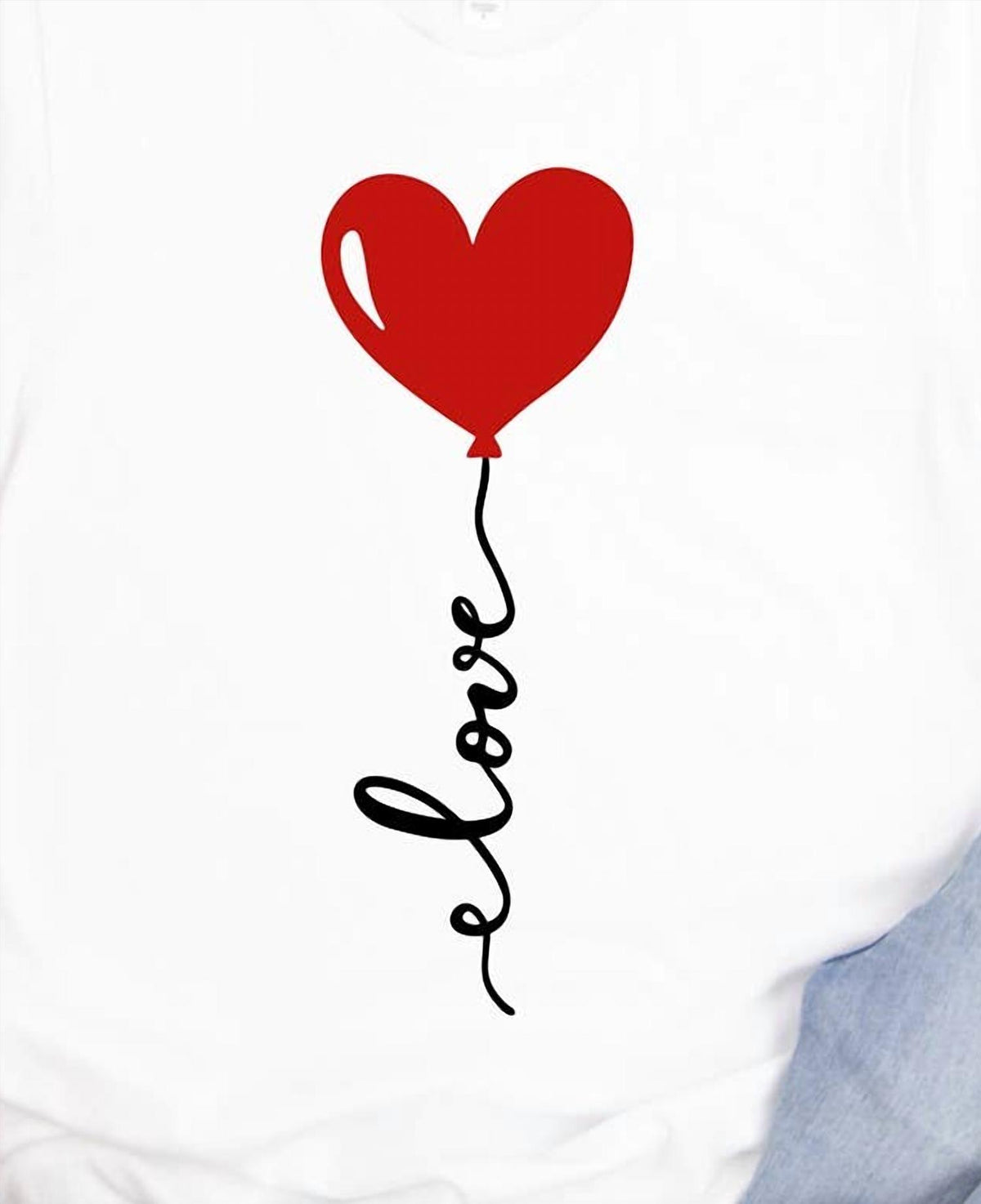 Women's Love Heart Balloon Top - Plus