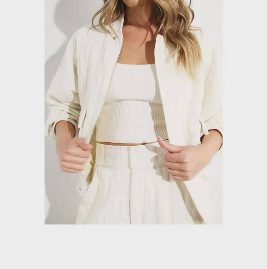 Embossed Bomber Jacket