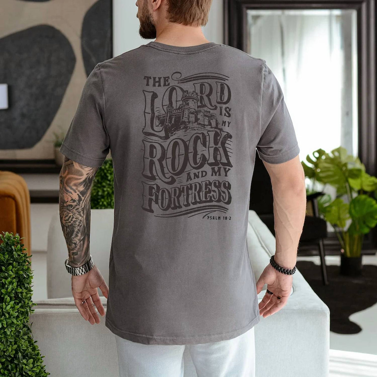 My Rock and Fortress Mono Graphic Tee