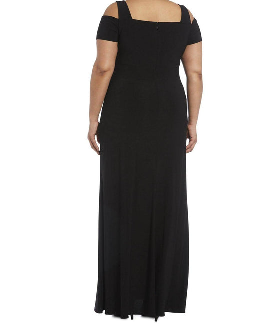 Cut-out Accent Sheath Evening Maxi Dress