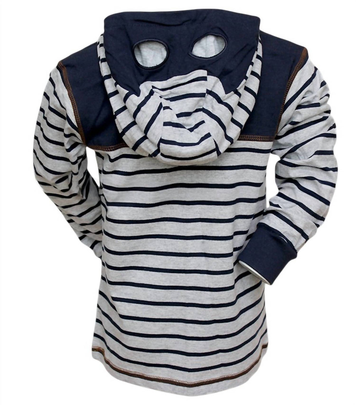 Kids Stripe Hoodie With Eye Holes