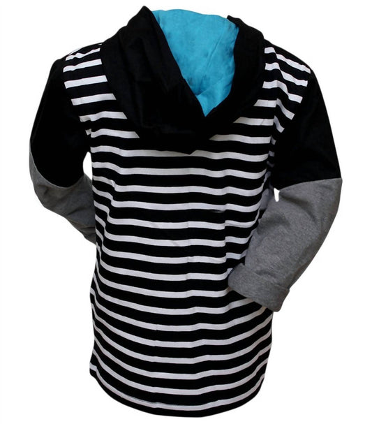 Kids Stripe Pullover Graphic Hoodie