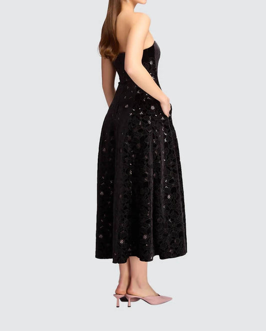 Timeless Glamour Strapless Velvet Dress