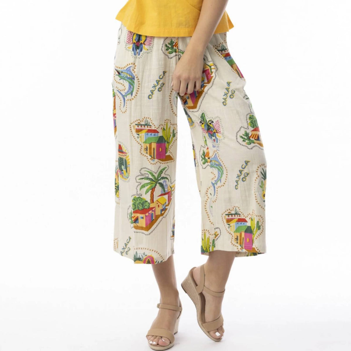 Guatemala Print Wide Leg Pant