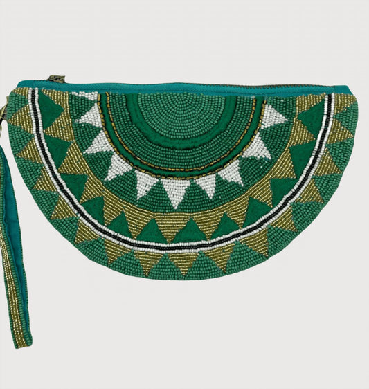 Women's Crescent Beaded Wristlet