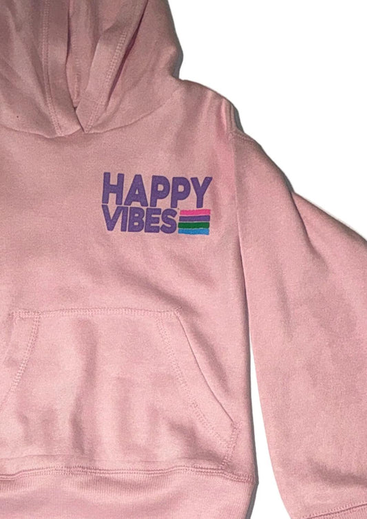 Girl's Happy Vibes Hoodie & Short Set