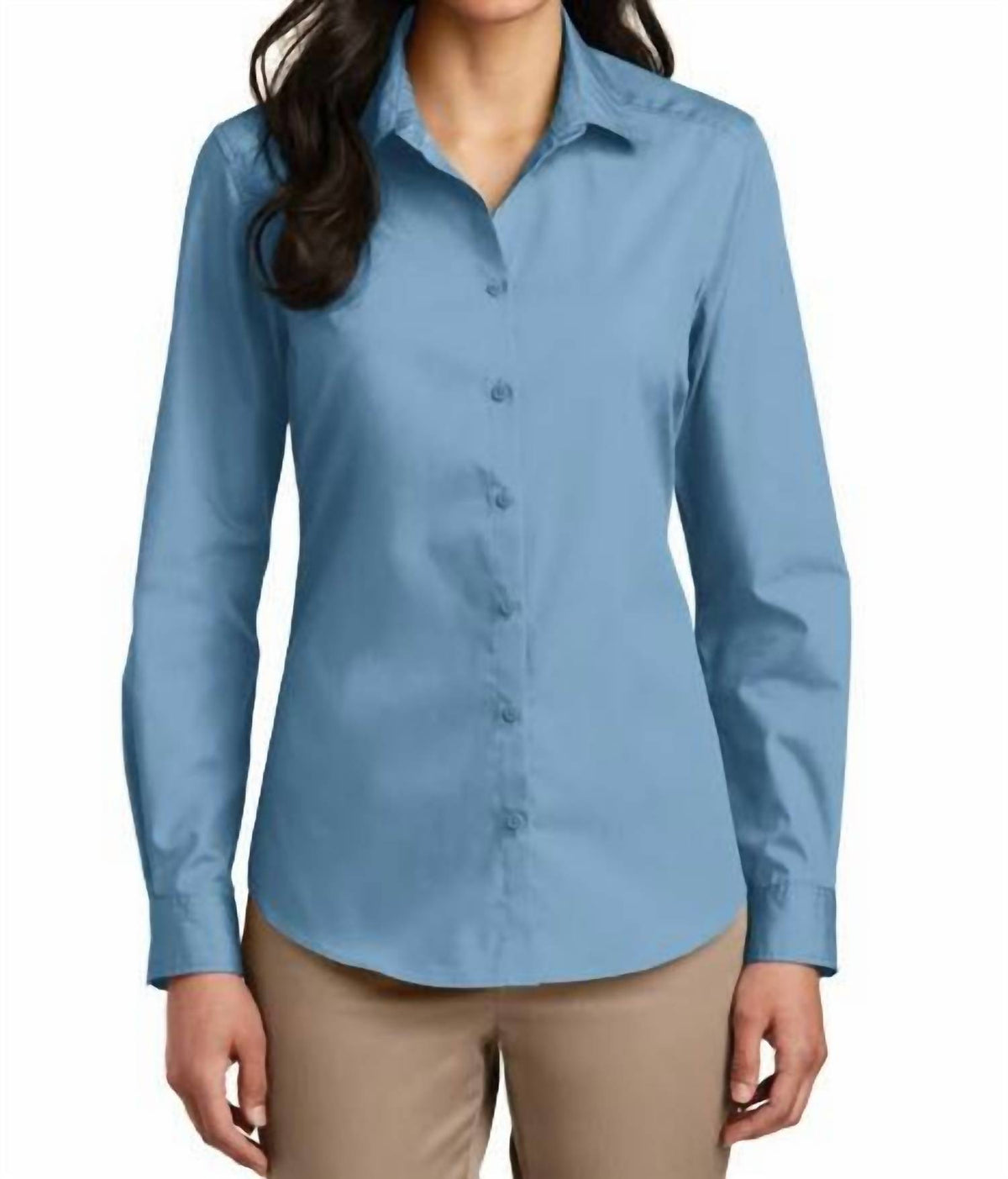Women's Long Sleeve Carefree Poplin Shirt