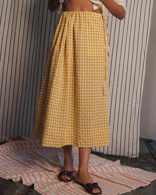 Drawstring Dirndl Skirt