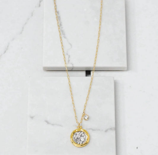 Women's Greek Coin Necklace