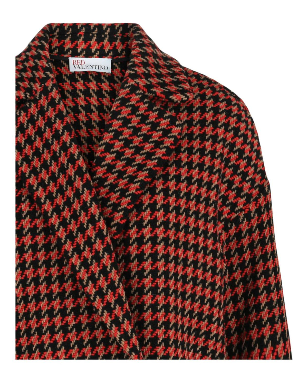 Women's Double-breasted Houndstooth Coat