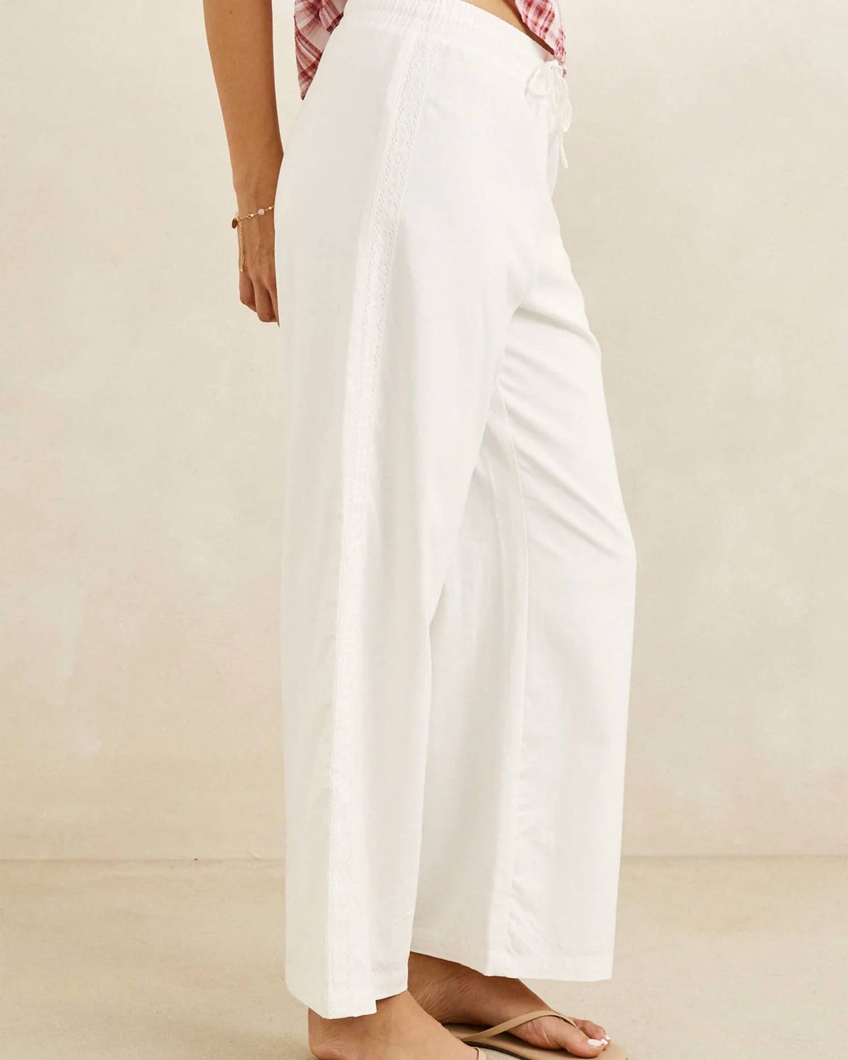 Annabelle Lace Trim Beach Pant