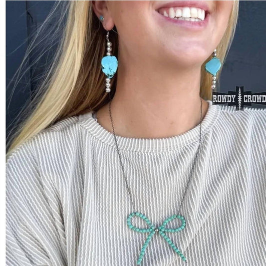 Women's Pearl Bow Beaded Necklace