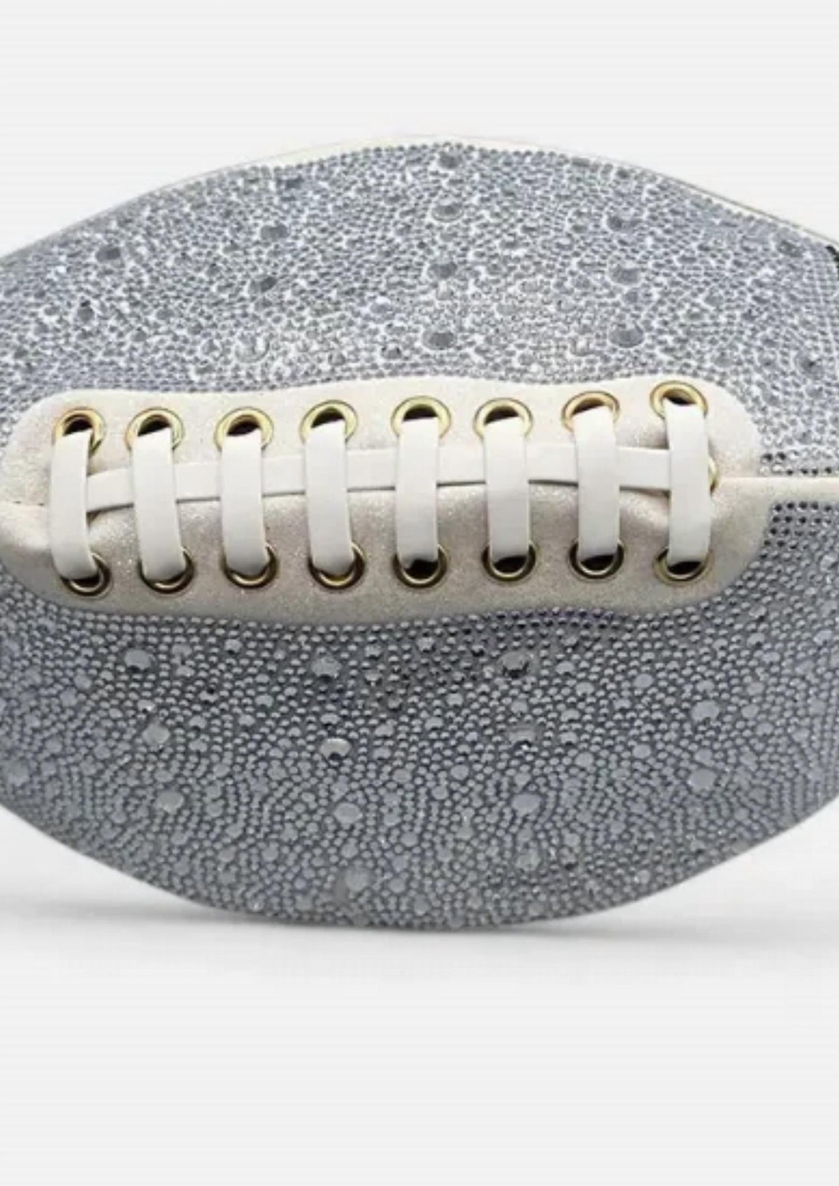 Women's Bling Studded Game Day Football Shape Crossbody Bag