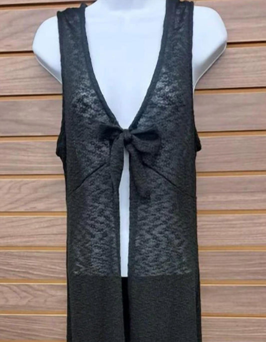 Women's Sleeveless Tied Cover Up