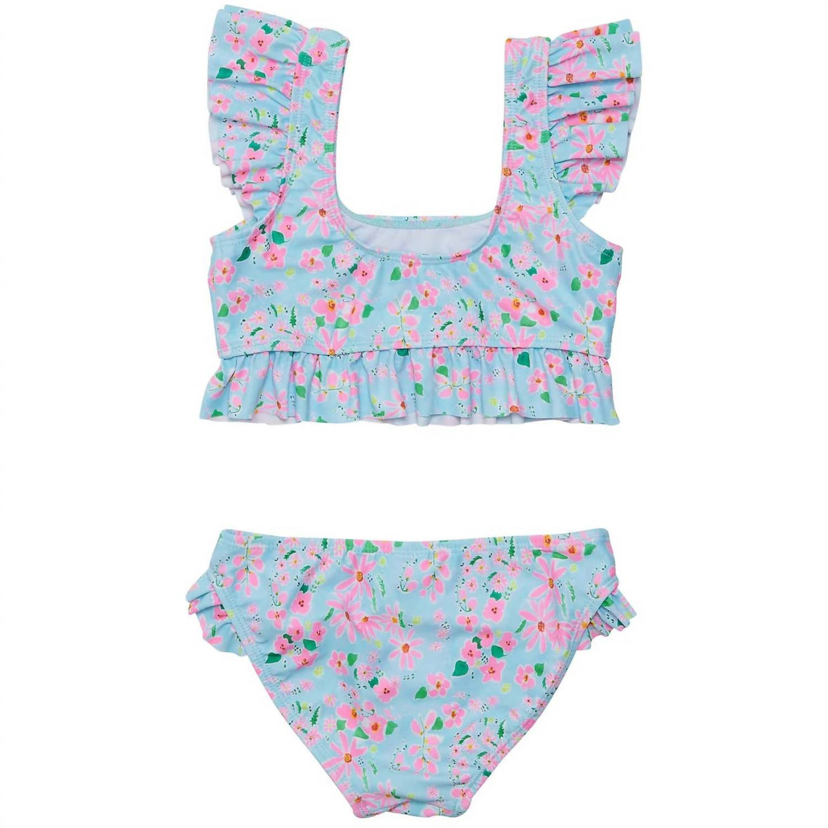 Girls Daisy Chain Frilled Crop Bikini Set
