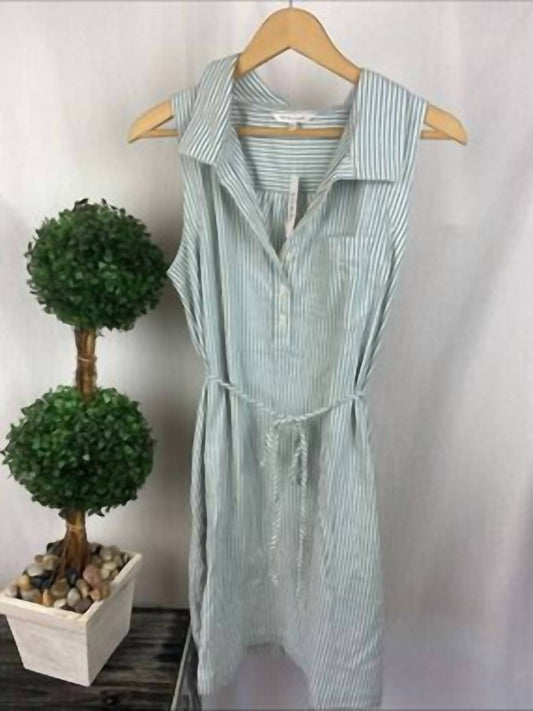 Soma Women's Beach Cotton Midi Dress in Blue Heaven Stripe - view 2
