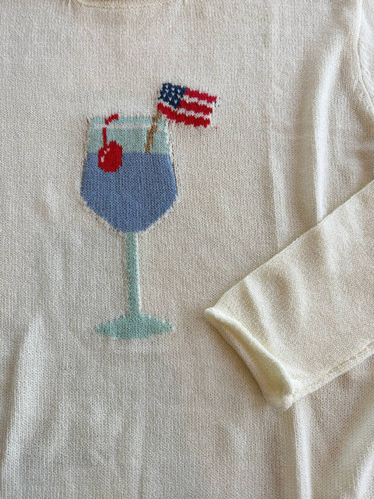 Sunday Edition Women's Stars & Sips Sweater in Cream - view 2