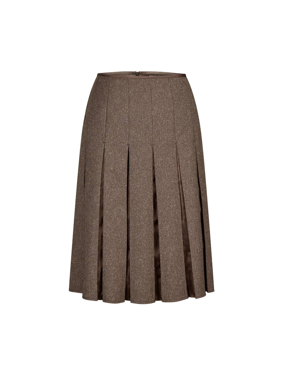 Hazel Tweed Pleated Skirt