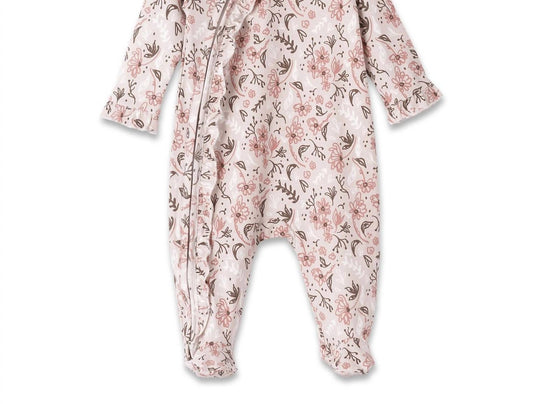 Baby Girl's Bamboo Zipper Romper