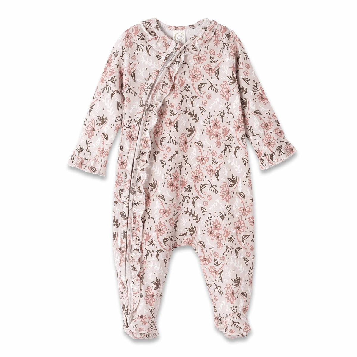 Baby Girl's Bamboo Zipper Romper