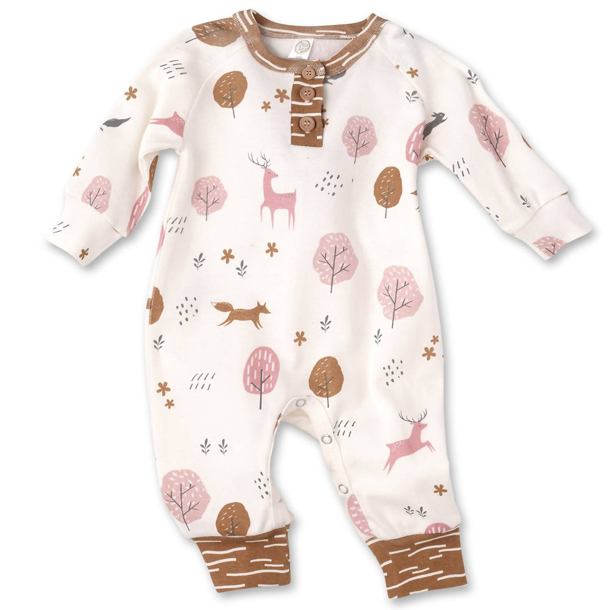 Baby Girls Whimsy Wilderness Henley Romper