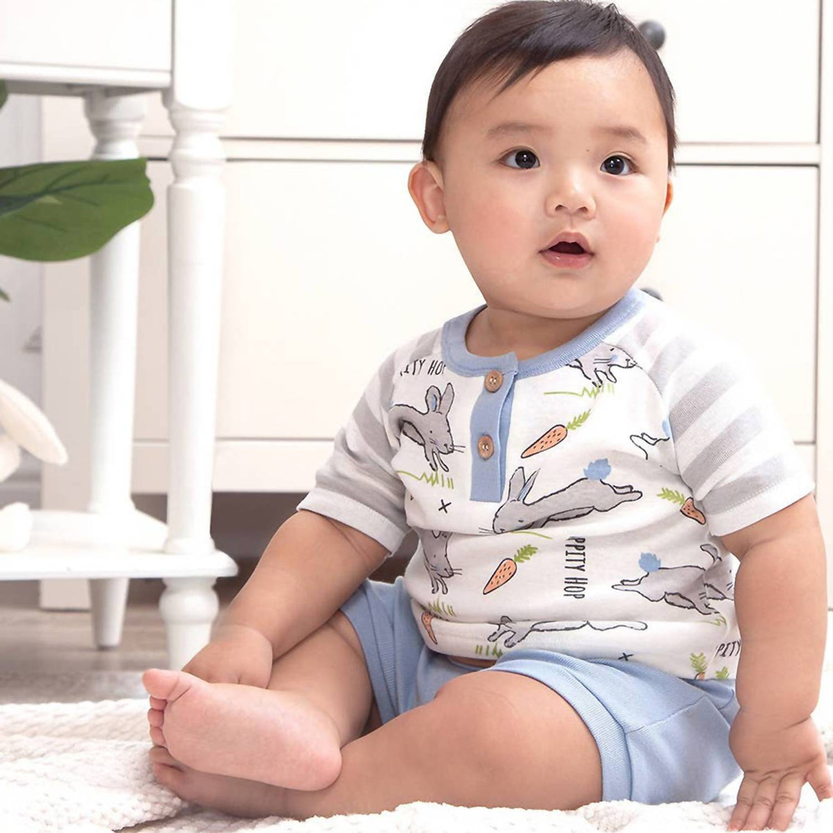 "Easter Parade" Henley Tee & Shorts for Baby Boys