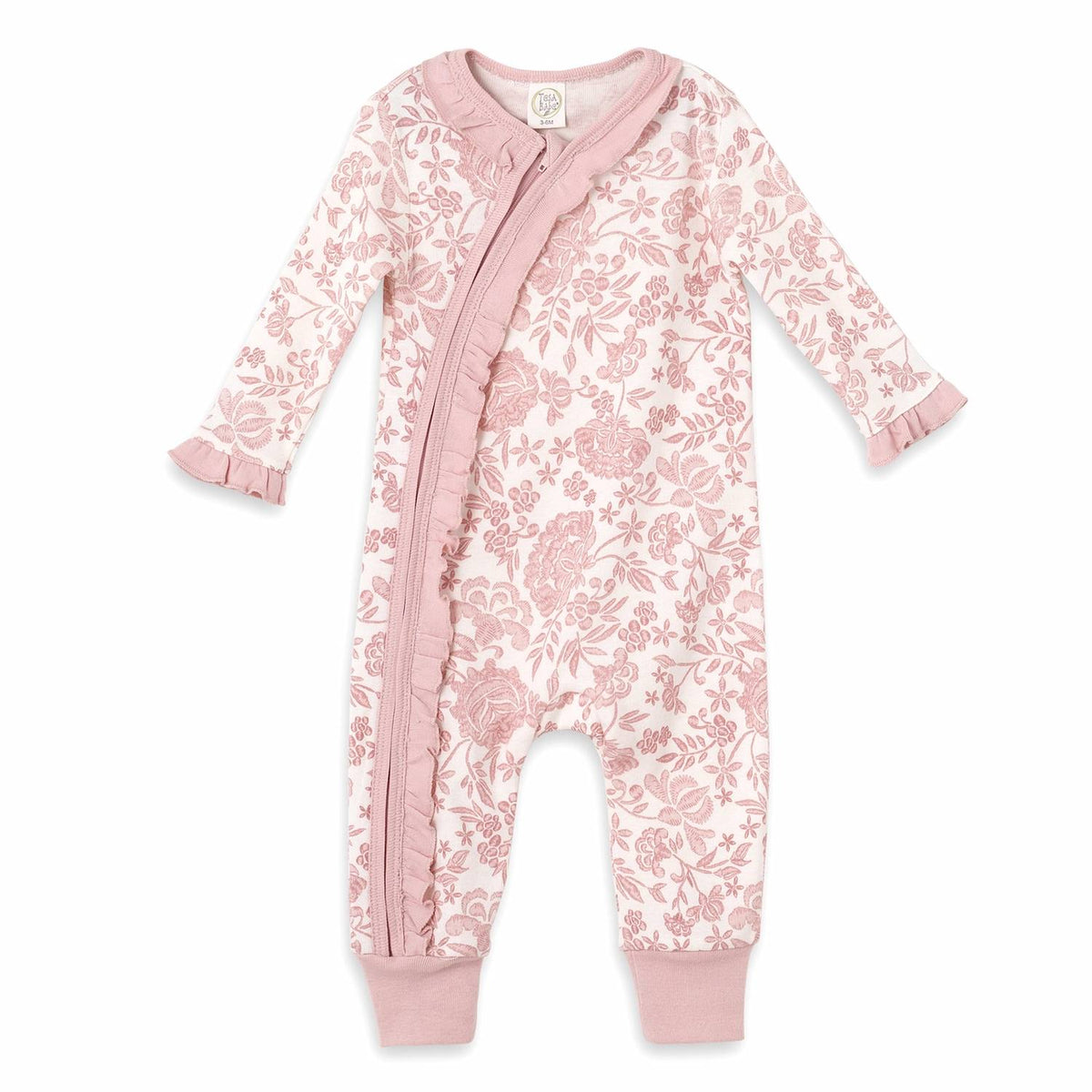 Girl's Embroidery Zippered Romper