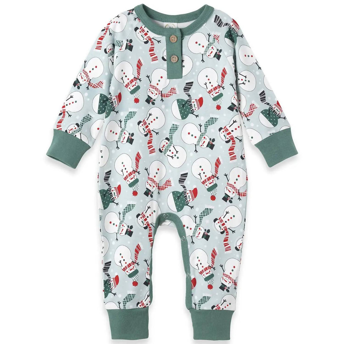 Frosty Fun Snowman Long Sleeve Romper