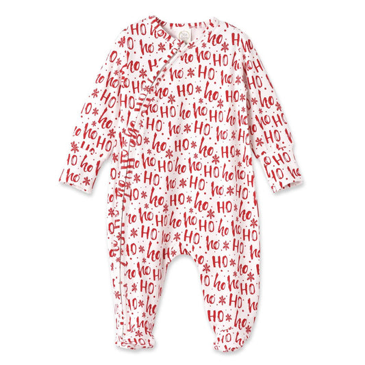 Baby Ho Ho Ho Zipper Footed Romper
