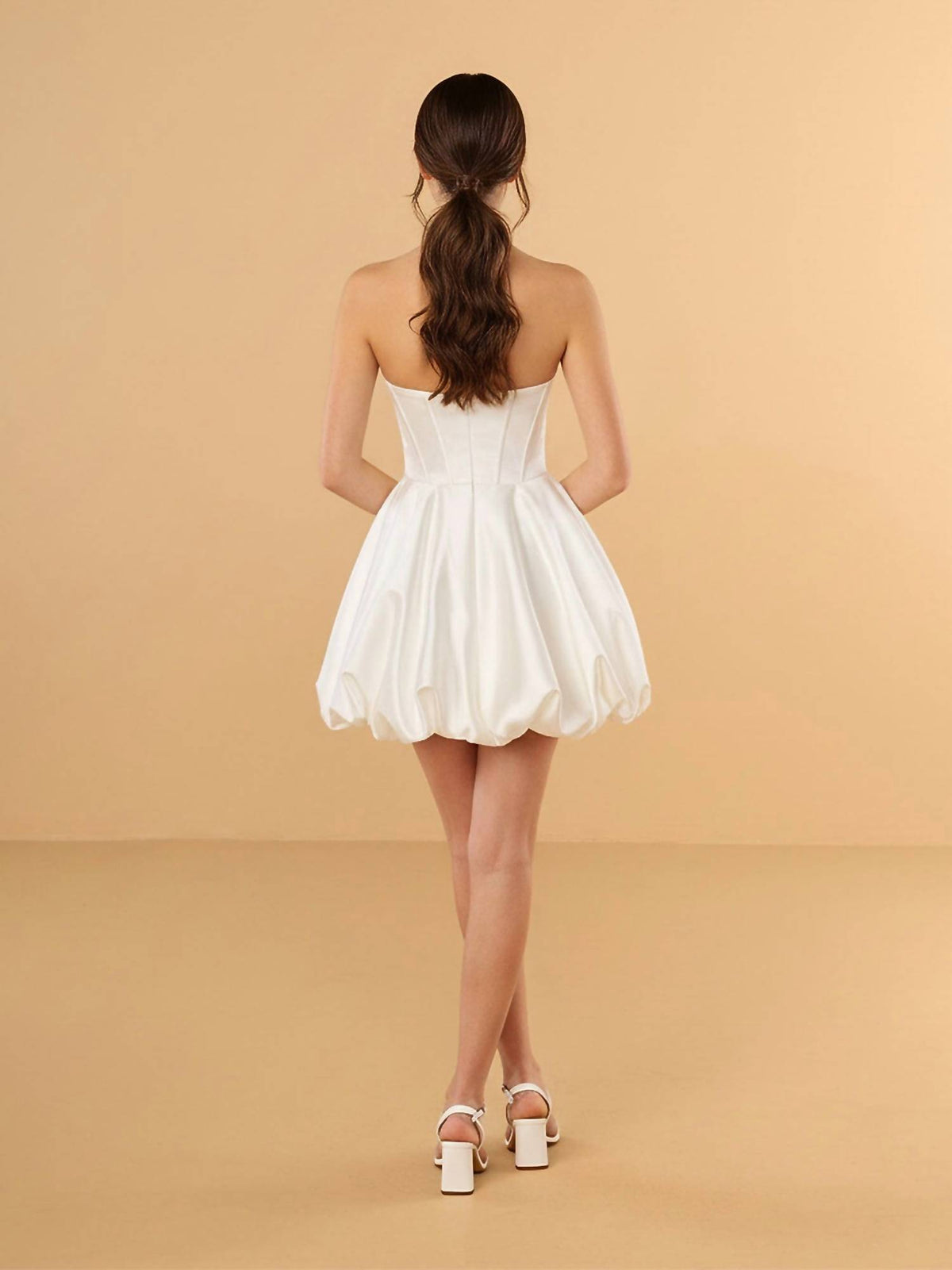 Bubble Skirt Strapless Dress