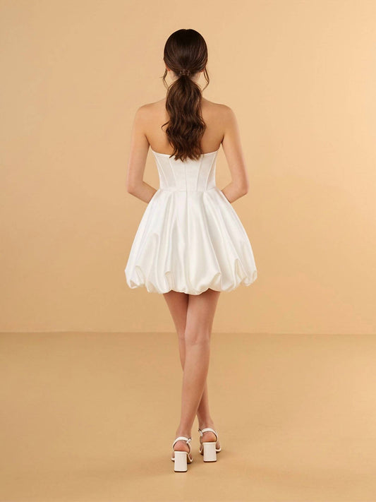 Bubble Skirt Strapless Dress