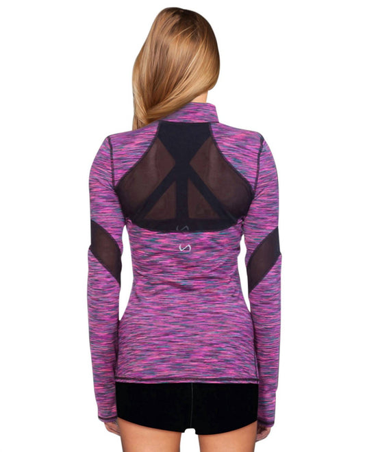 Headline Mesh Panel Route Long Sleeve Top
