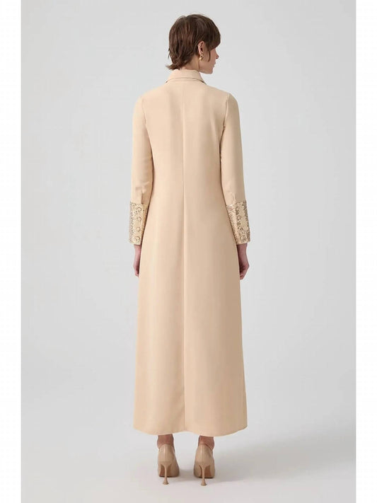 Sequin Detailed Crepe Dress