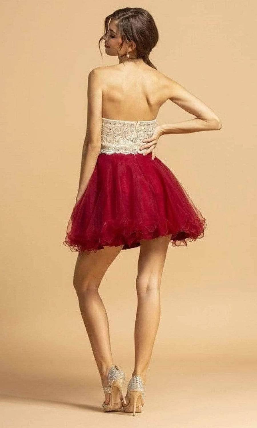 Embellished Sweetheart Cocktail Mini Dress