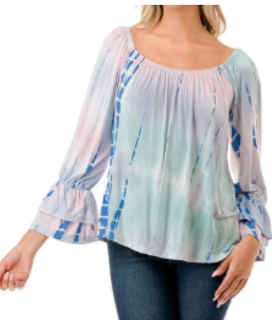 Frances Off Shoulder Pastel Bamboo Top