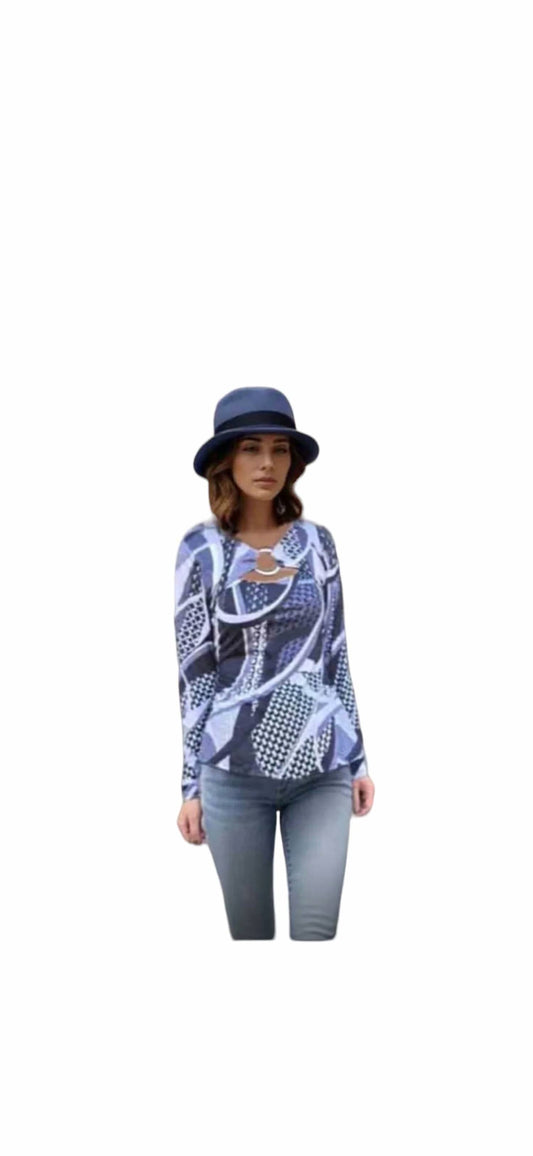 Metallic Ring Front Ring Top