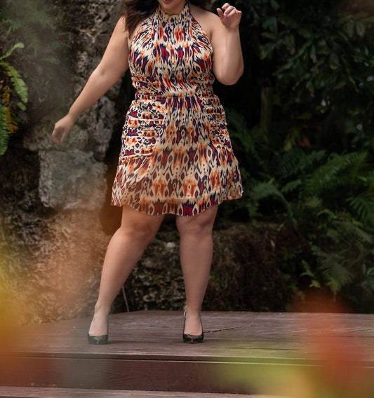Rebekah Halter Neck Dress - Plus Size