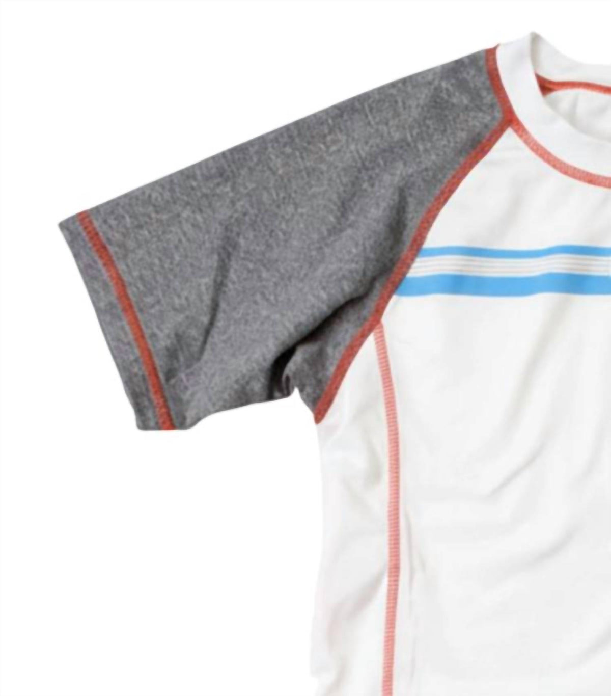 Kids Striped Logo Upf 50+ Rash Guard