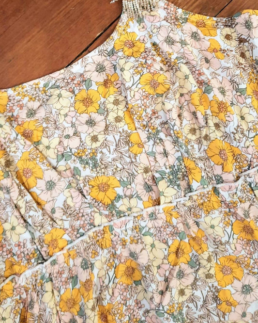 Women's Floral Tie Sleeve Sun Dress - Plus