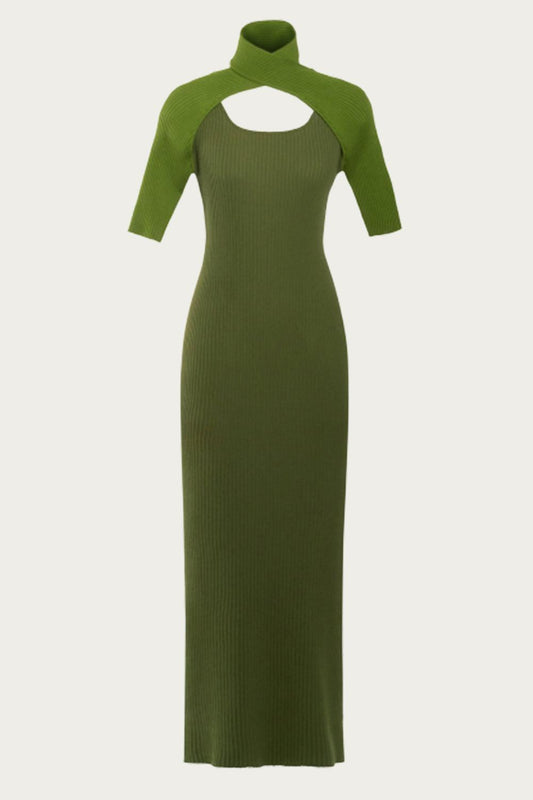 LOOP LAYERED KNIT DRESS