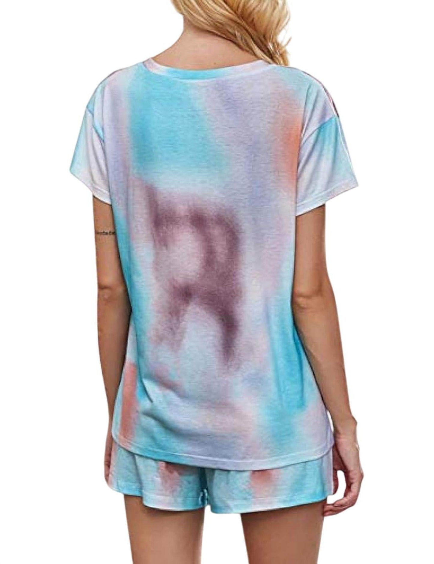 DESHENG ENTERPRISE - Tie Dye Lounge Short Set - Rack Hunt