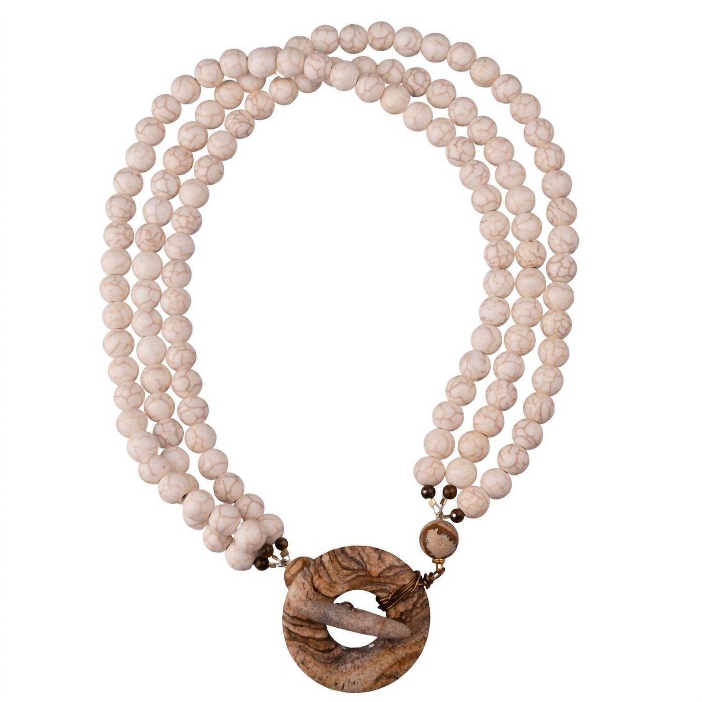 Ali & Bird Jewelry - White and Wood Necklace - Rack Hunt -