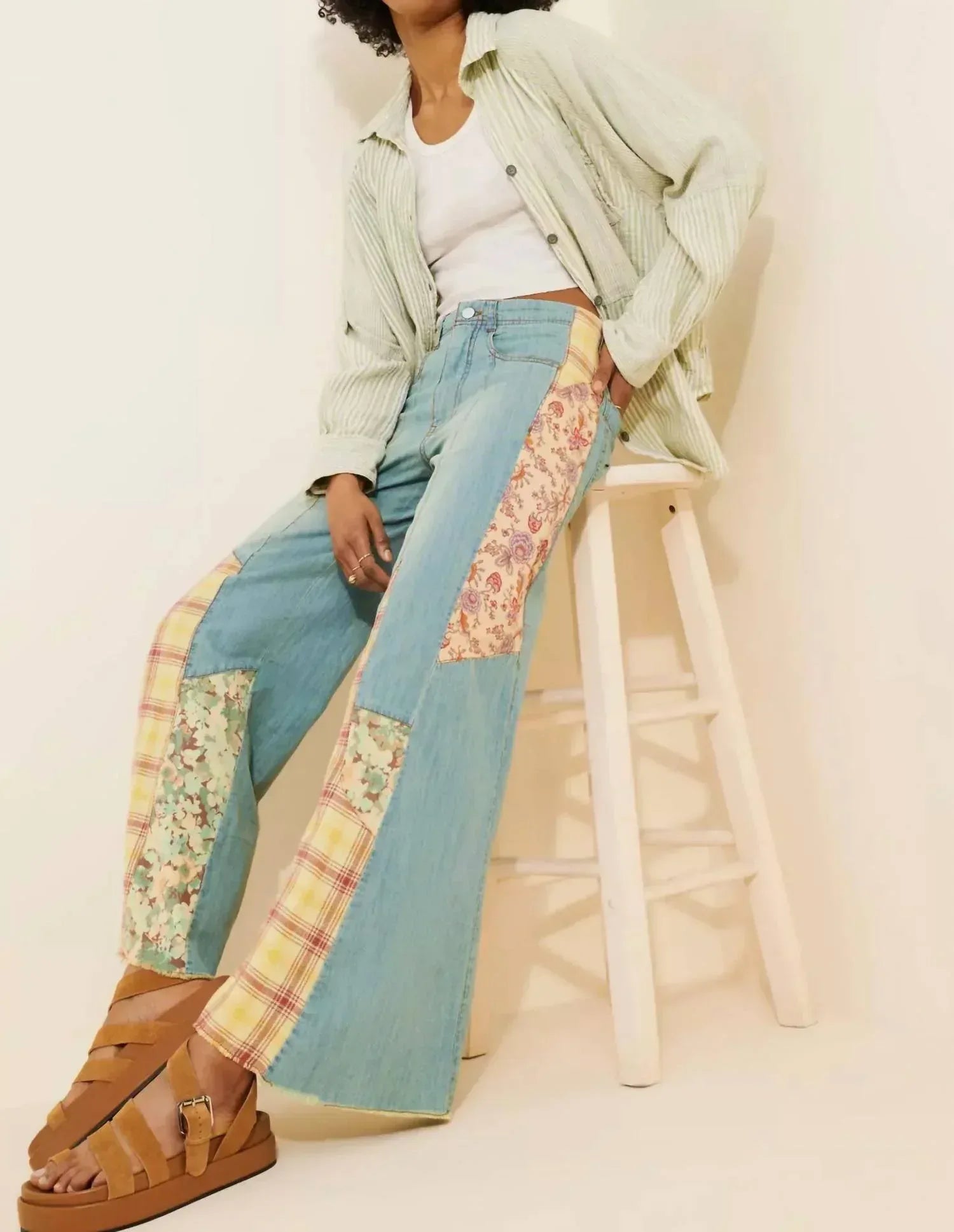 Pilcro - Relaxed Flare Patch Work Edition Jeans - Rack Hunt