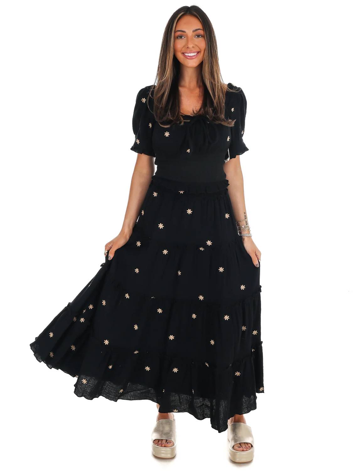 Ever So Sweet Embroidered Skirt Set