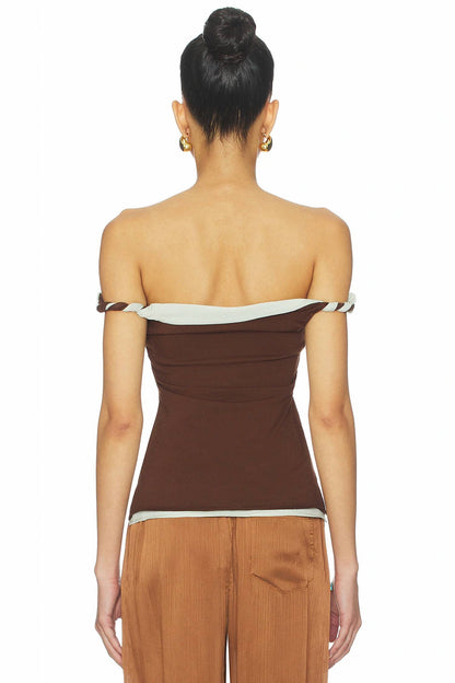Elia Off Shoulder Twist Top